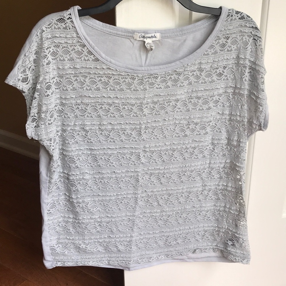 Grey Lace Aeropostale shirt